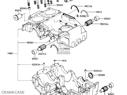 CRANKCASE - KZ305B1 CSR 1982 USA / BELT DRIVE