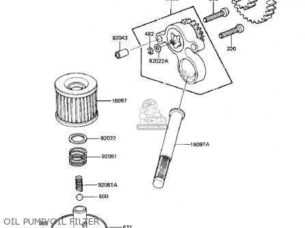 OIL PUMP/OIL FILTER - KZ305B1 CSR 1982 USA / BELT DRIVE