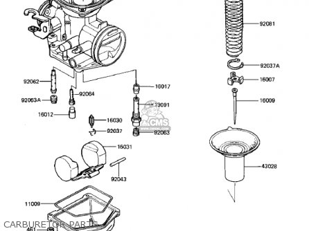 CARBURETOR PARTS - KZ305B1 CSR 1982 USA / BELT DRIVE