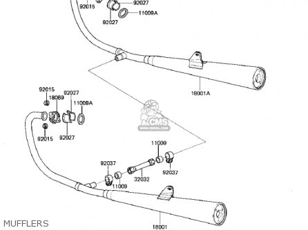 MUFFLERS - KZ305B1 CSR 1982 USA / BELT DRIVE