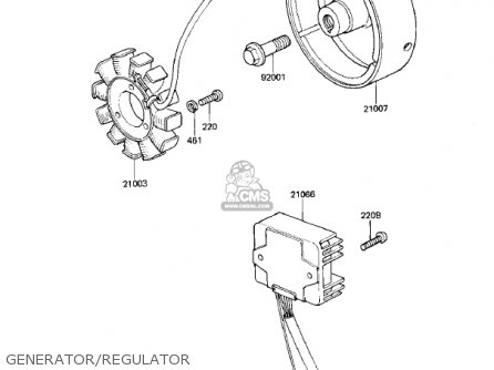 GENERATOR/REGULATOR - KZ305B1 CSR 1982 USA / BELT DRIVE