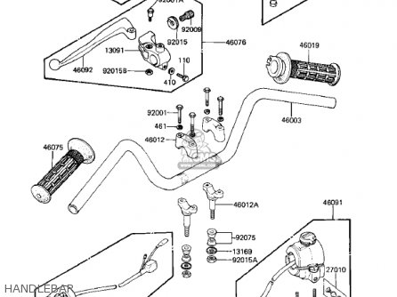 HANDLEBAR - KZ305B1 CSR 1982 USA / BELT DRIVE
