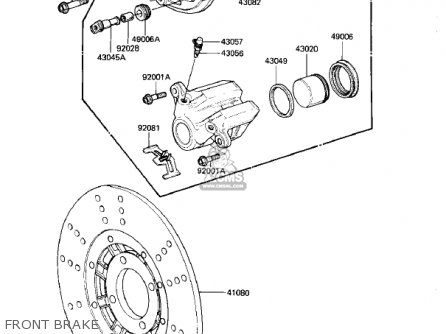 FRONT BRAKE - KZ305B1 CSR 1982 USA / BELT DRIVE