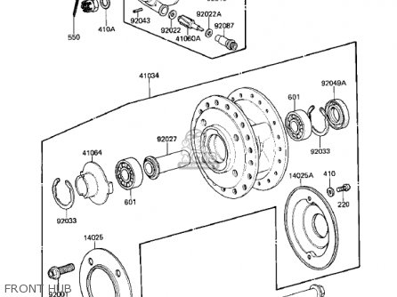 FRONT HUB - KZ305B1 CSR 1982 USA / BELT DRIVE