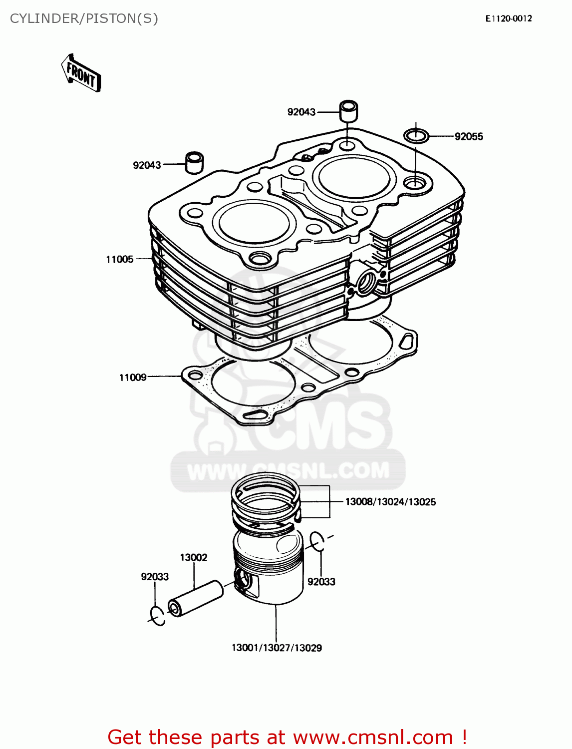 CYLINDER/PISTON(S) KZ305B2 LTD305 1987 USA CALIFORNIA