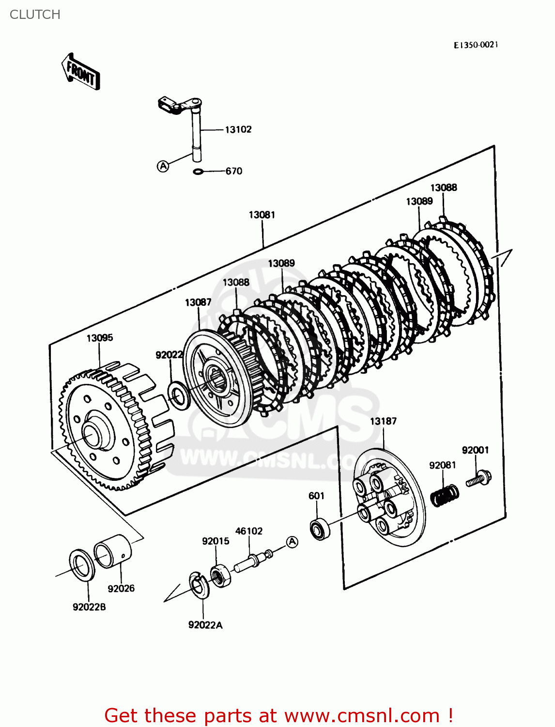 CLUTCH KZ305B2 LTD305 1987 USA CALIFORNIA