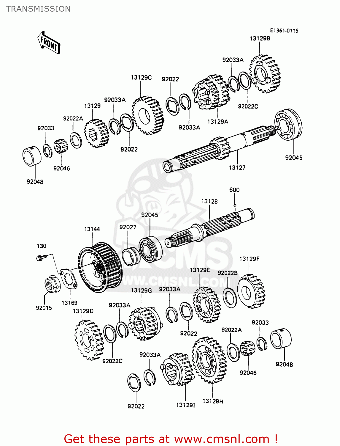 TRANSMISSION KZ305B2 LTD305 1987 USA CALIFORNIA