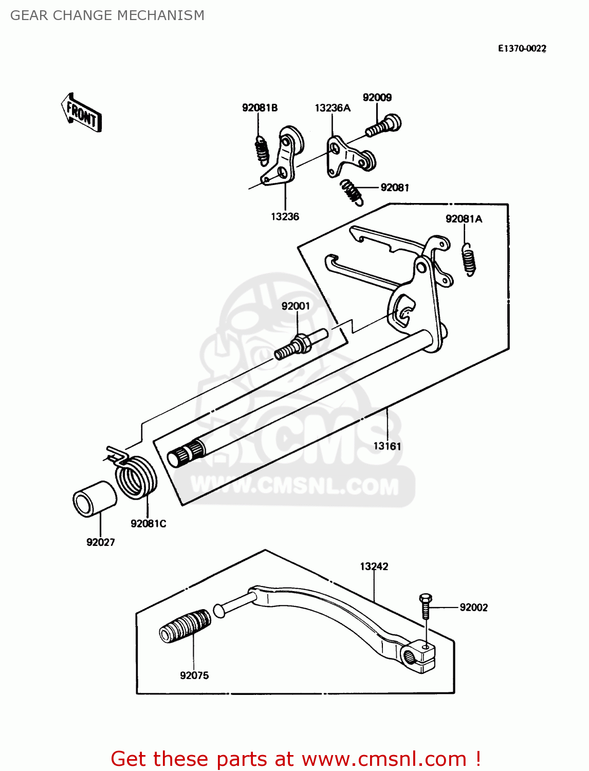 GEAR CHANGE MECHANISM KZ305B2 LTD305 1987 USA CALIFORNIA