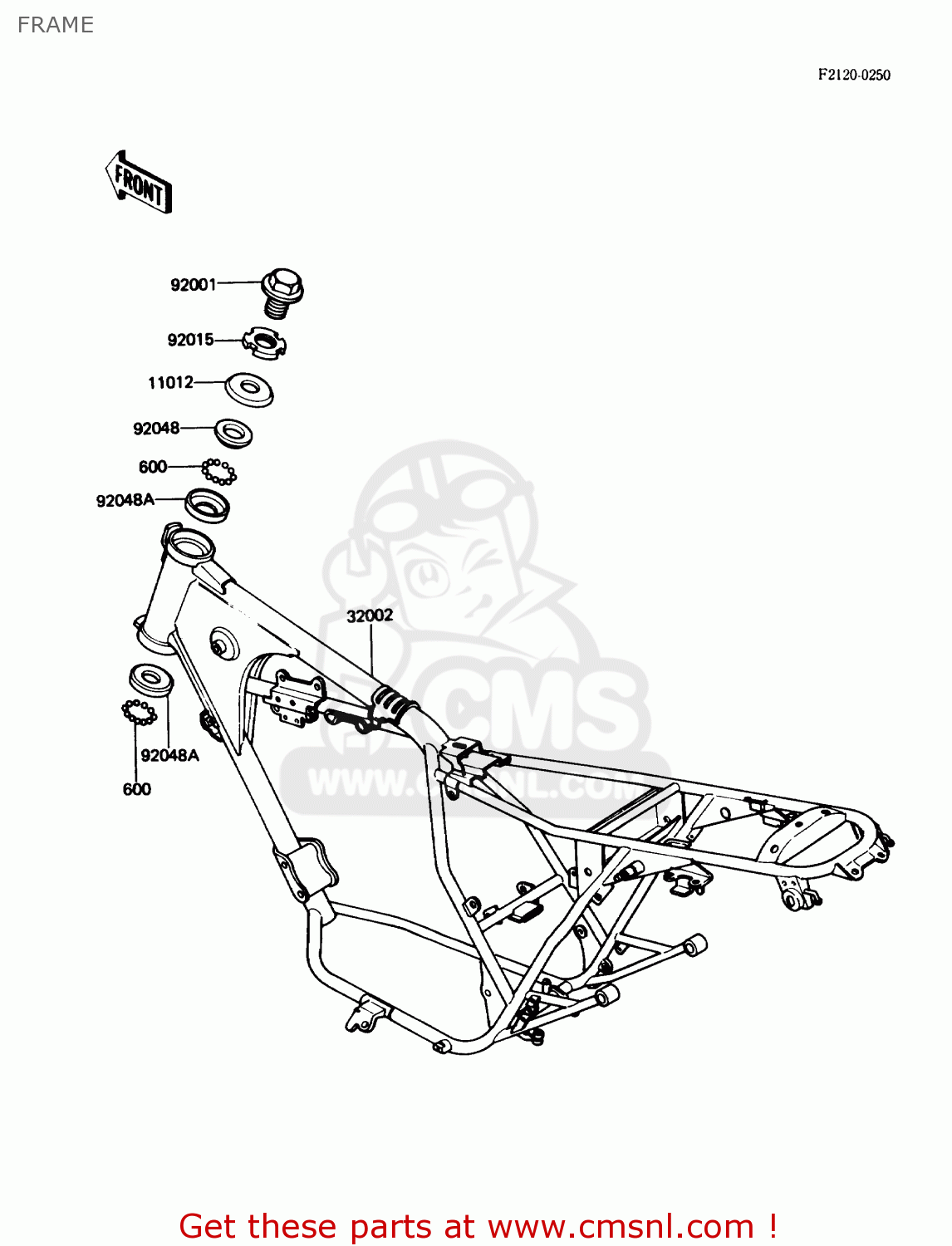 FRAME KZ305B2 LTD305 1987 USA CALIFORNIA