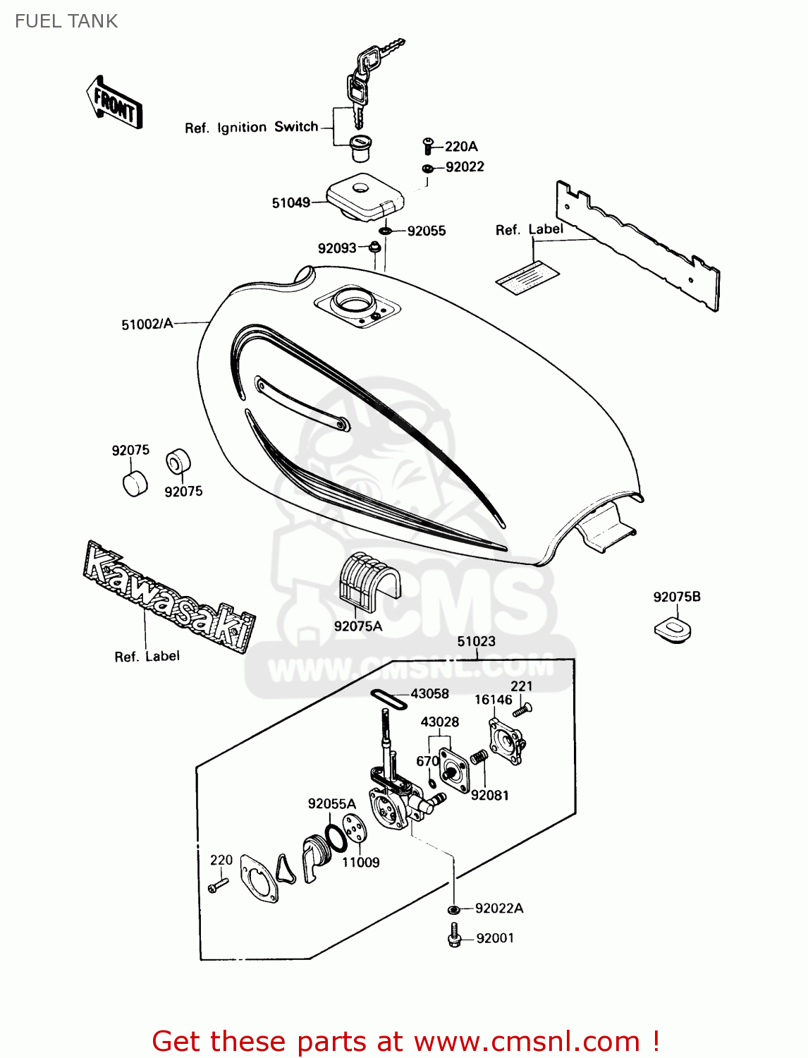 FUEL TANK KZ305B2 LTD305 1987 USA CALIFORNIA