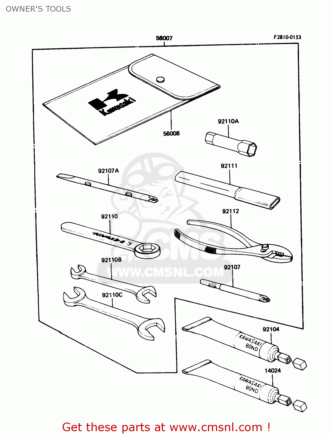 OWNER'S TOOLS KZ305B2 LTD305 1987 USA CALIFORNIA