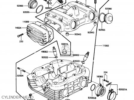 CYLINDER HEAD - KZ305B2 LTD305 1987 USA CALIFORNIA