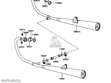 MUFFLER(S) - KZ305B2 LTD305 1987 USA CALIFORNIA