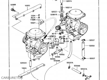 CARBURETOR - KZ305B2 LTD305 1987 USA CALIFORNIA