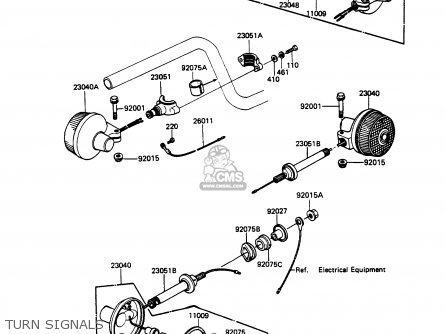 TURN SIGNALS - KZ305B2 LTD305 1987 USA CALIFORNIA