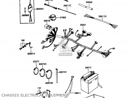 CHASSIS ELECTRICAL EQUIPMENT - KZ305B2 LTD305 1987 USA CALIFORNIA
