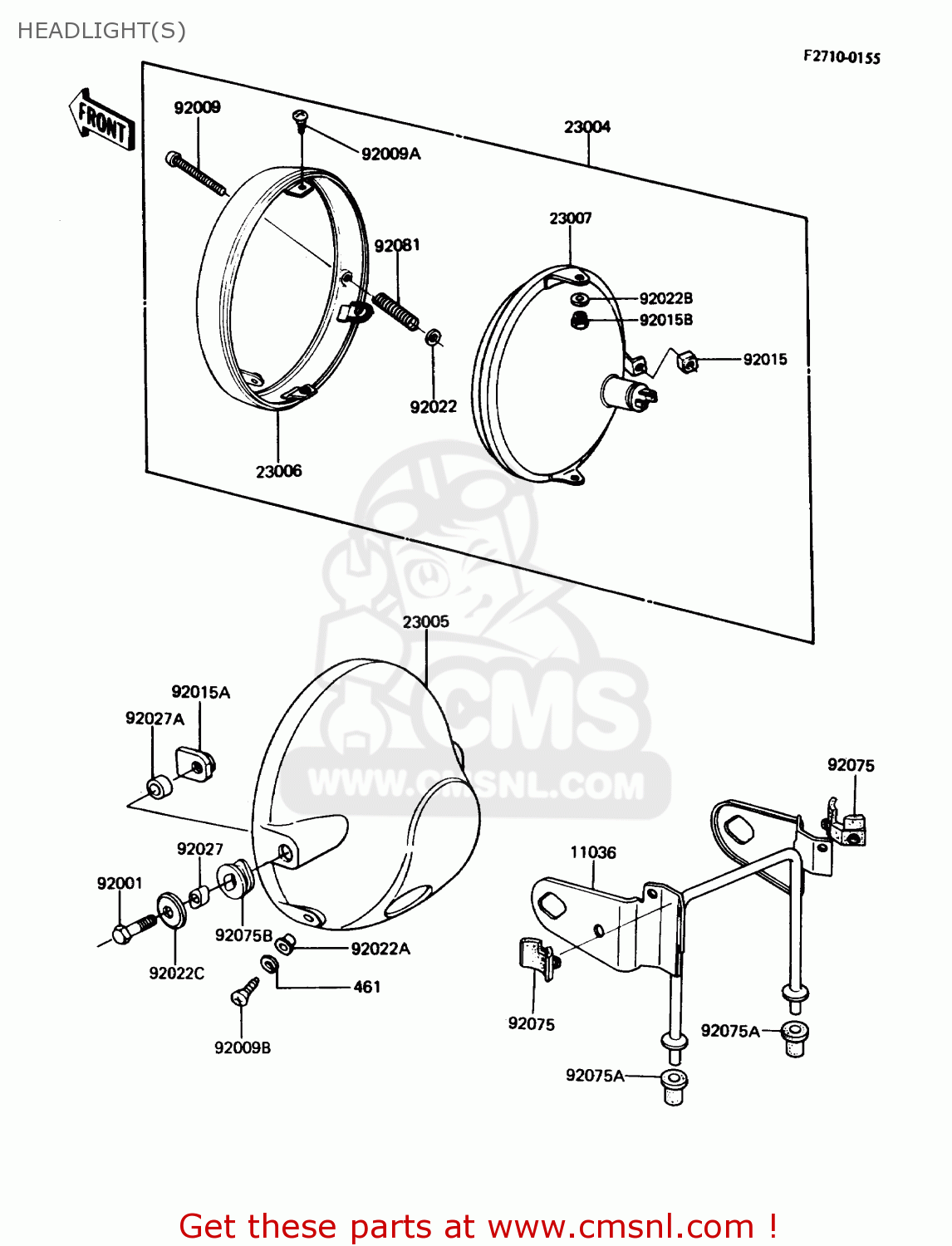 HEADLIGHT(S) KZ305B3 LTD305 1988 USA CALIFORNIA