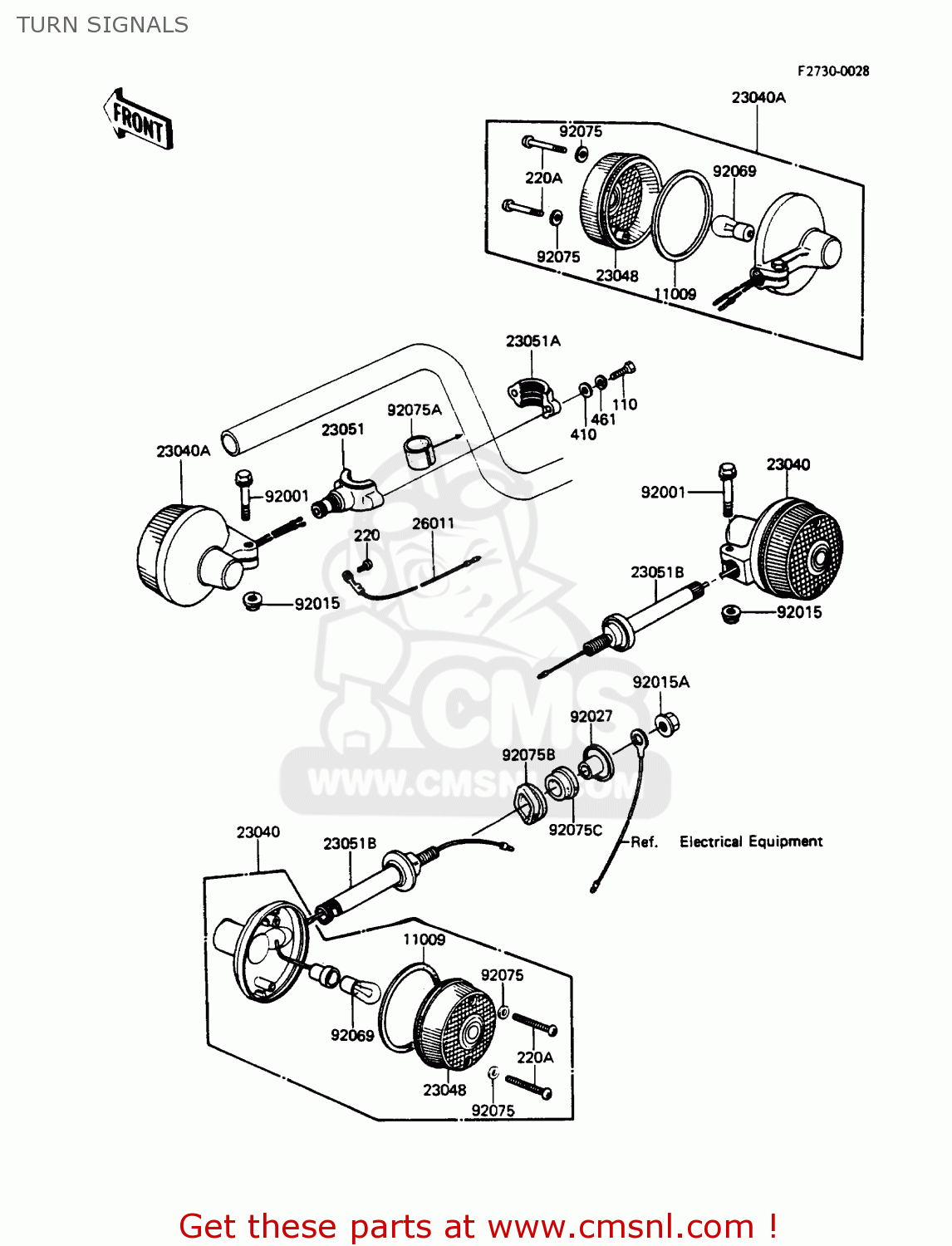 TURN SIGNALS KZ305B3 LTD305 1988 USA CALIFORNIA