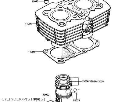 CYLINDER/PISTON(S) - KZ305B3 LTD305 1988 USA CALIFORNIA