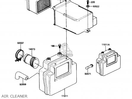 AIR CLEANER - KZ305B3 LTD305 1988 USA CALIFORNIA