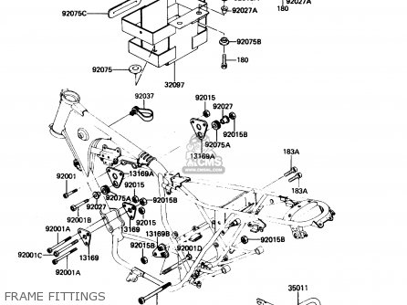 FRAME FITTINGS - KZ305B3 LTD305 1988 USA CALIFORNIA