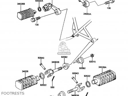 FOOTRESTS - KZ305B3 LTD305 1988 USA CALIFORNIA