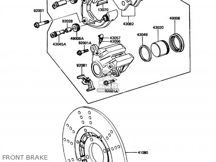 FRONT BRAKE - KZ305B3 LTD305 1988 USA CALIFORNIA