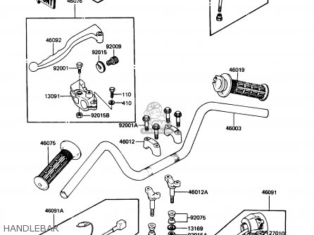 HANDLEBAR - KZ305B3 LTD305 1988 USA CALIFORNIA