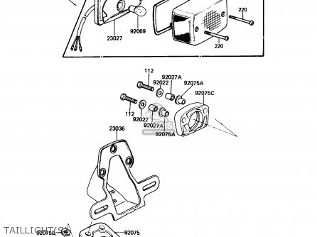 TAILLIGHT(S) - KZ305B3 LTD305 1988 USA CALIFORNIA