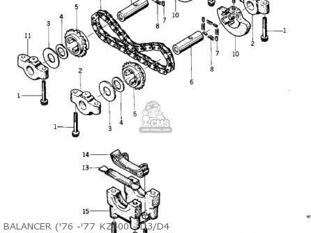BALANCER ('76 -'77 KZ400 - D3/D4 - KZ400 1974 USA CANADA / MPH KPH