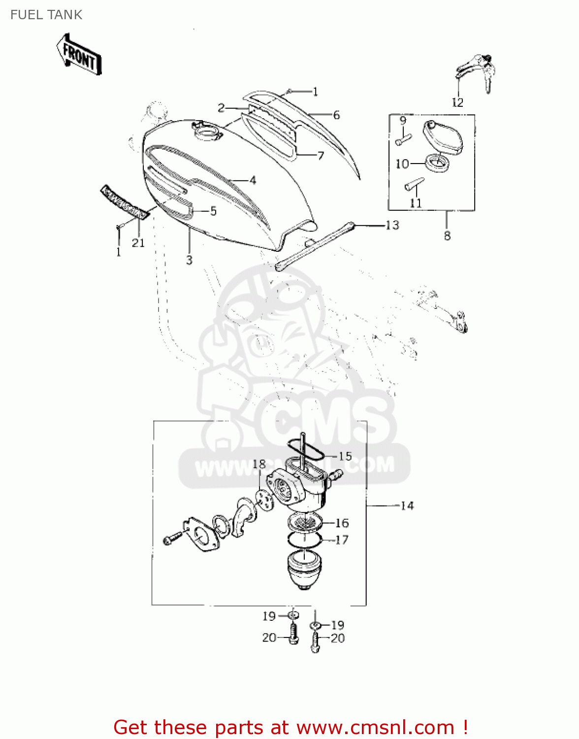 FUEL TANK KZ400A1 1977 USA / MPH