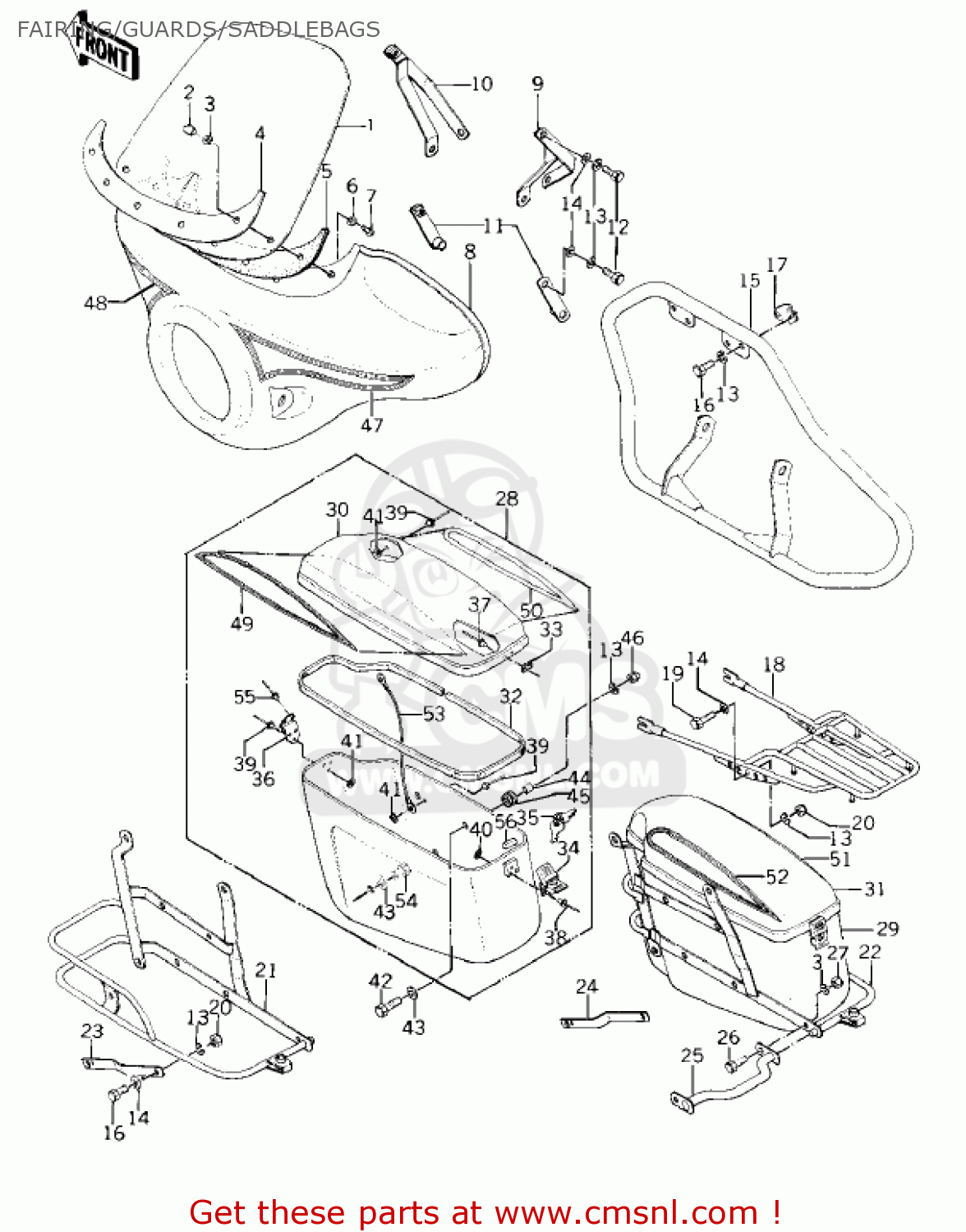 FAIRING/GUARDS/SADDLEBAGS KZ400A1 1977 USA / MPH