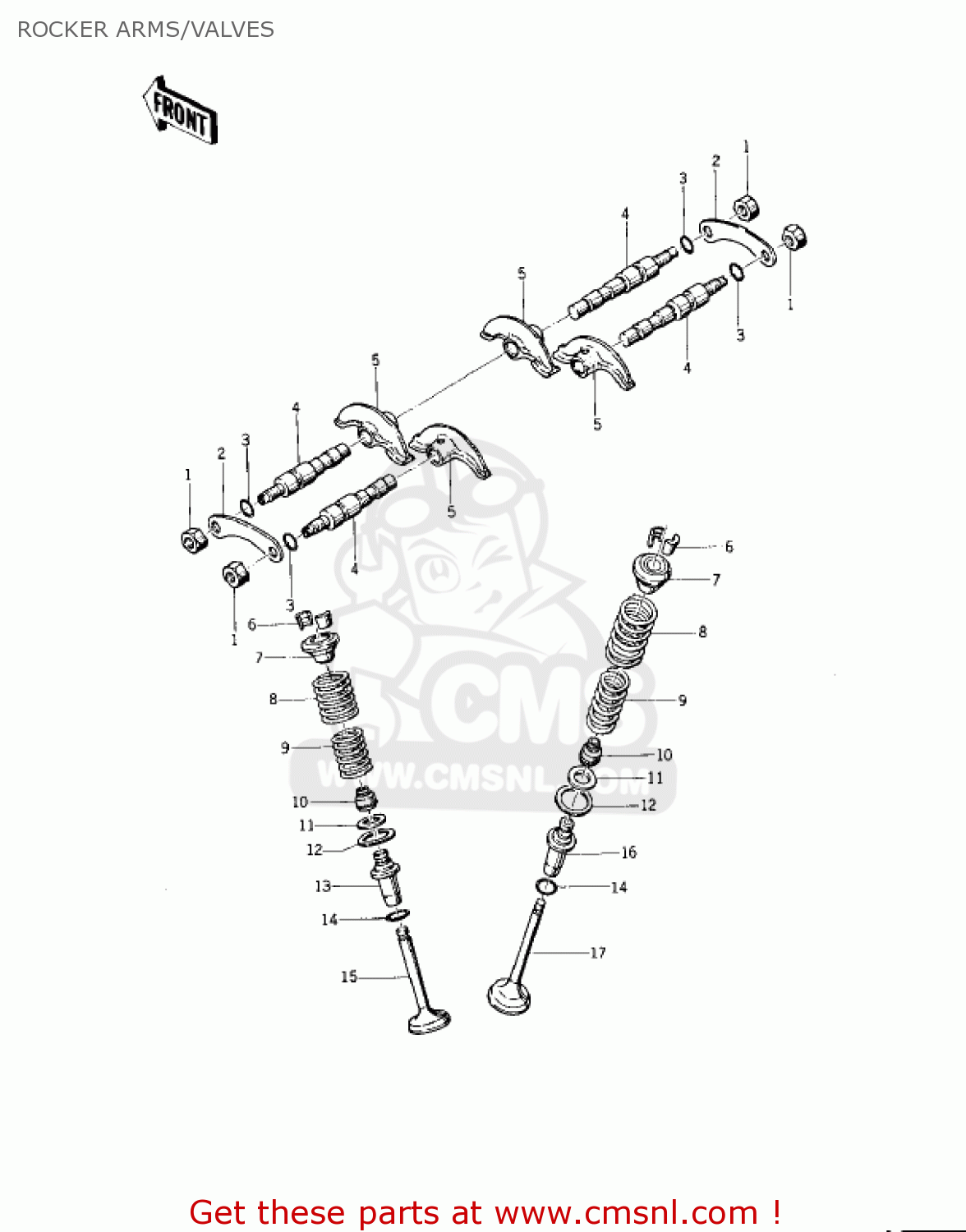 ROCKER ARMS/VALVES KZ400A1 1977 USA / MPH