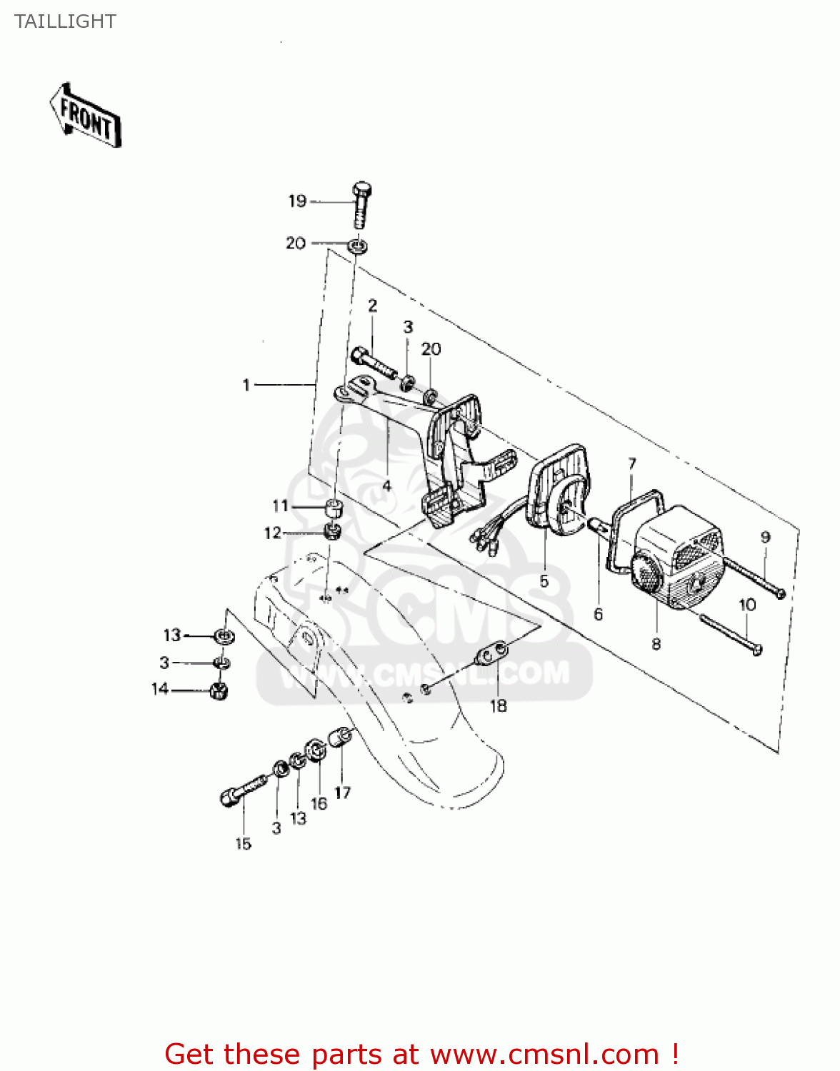 TAILLIGHT KZ400A1 1977 USA / MPH
