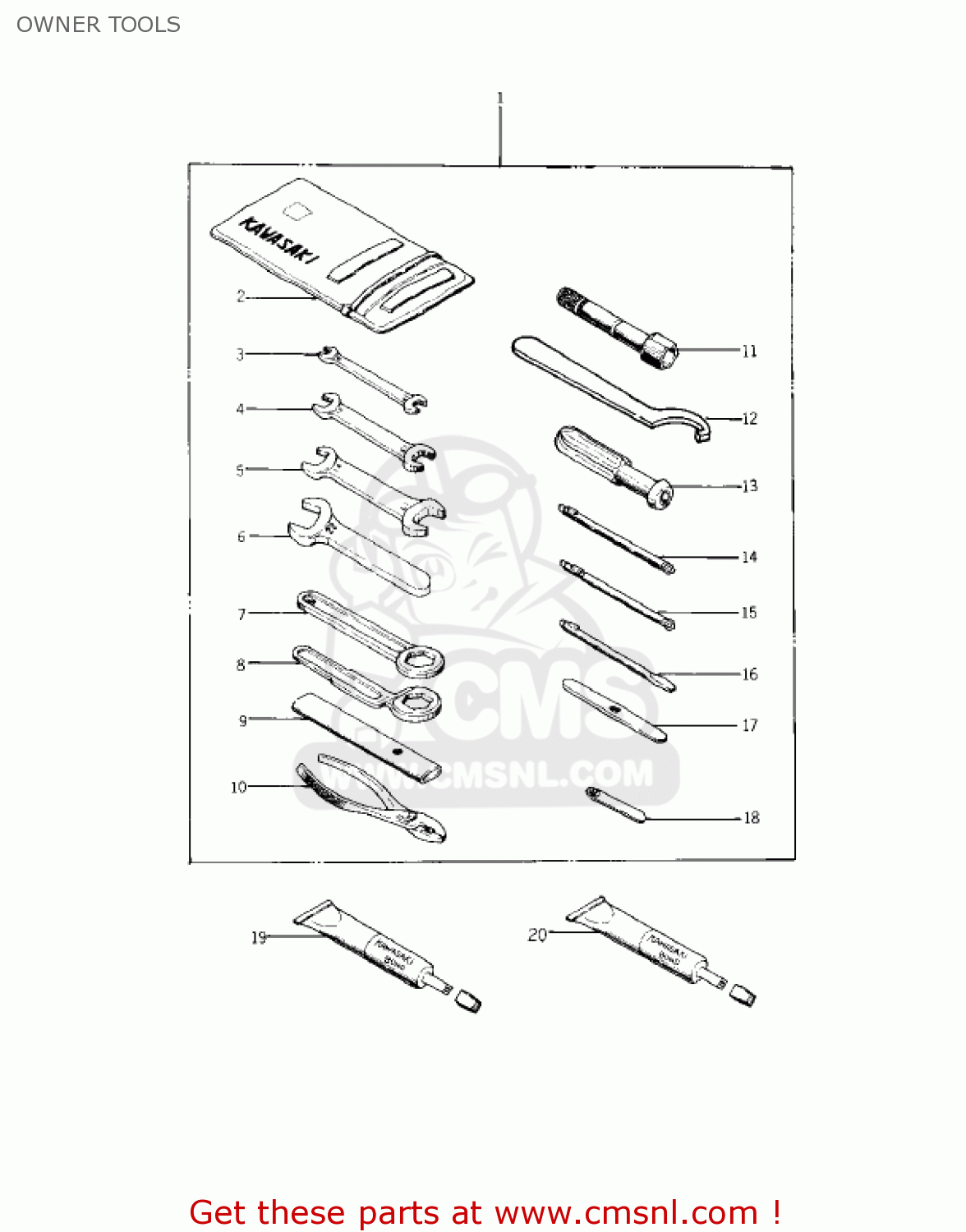 OWNER TOOLS KZ400A1 1977 USA / MPH
