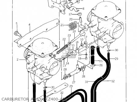 CARBURETOR ASSY (KZ400-A2) - KZ400A1 1977 USA / MPH