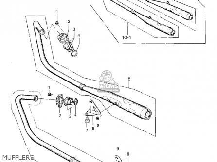 MUFFLERS - KZ400A1 1977 USA / MPH