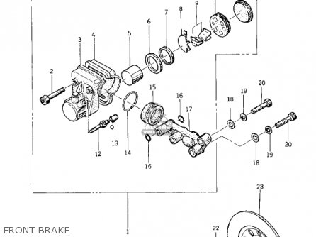 FRONT BRAKE - KZ400A1 1977 USA / MPH
