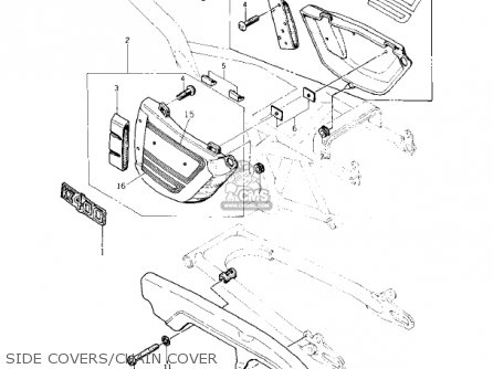 SIDE COVERS/CHAIN COVER - KZ400A1 1977 USA / MPH