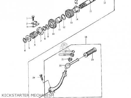 KICKSTARTER MECHANISM - KZ400A1 1977 USA / MPH