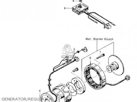 GENERATOR/REGULATOR - KZ400A1 1977 USA / MPH