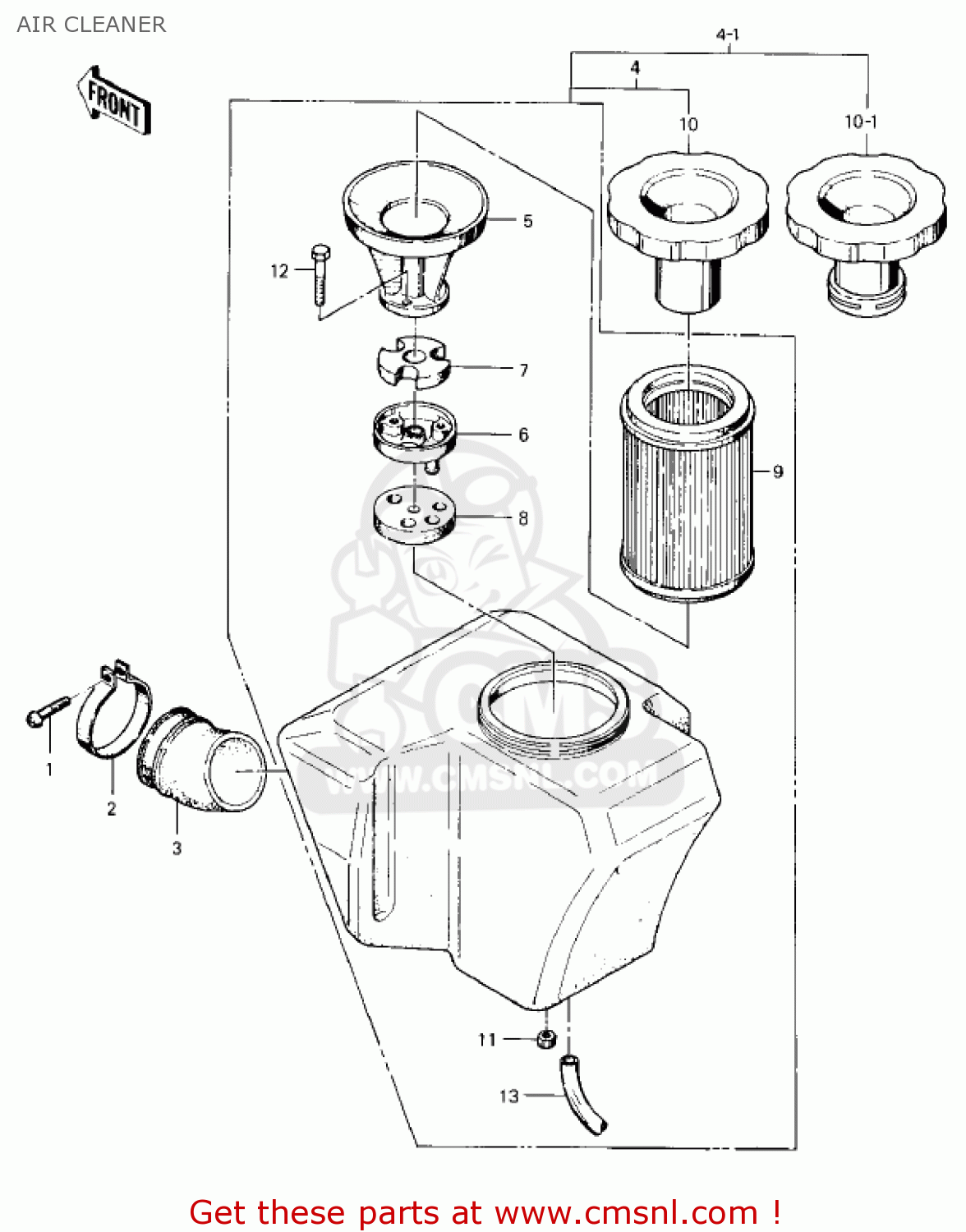 AIR CLEANER KZ400A2 1978 USA / MPH