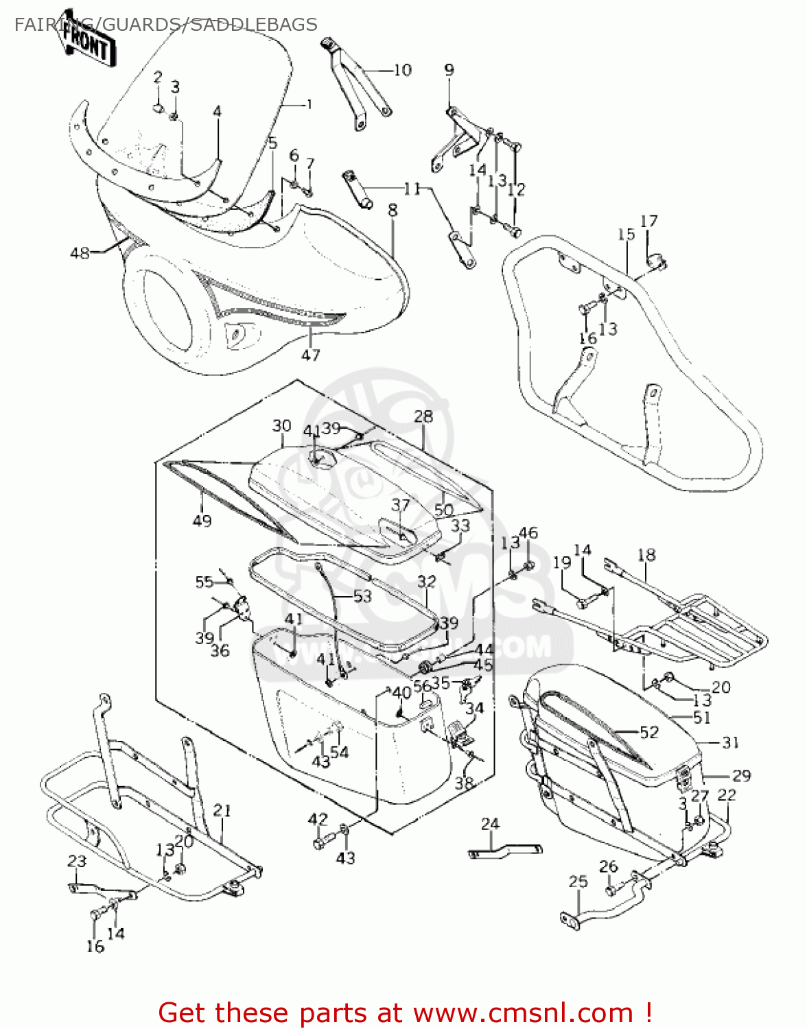 FAIRING/GUARDS/SADDLEBAGS KZ400A2 1978 USA / MPH