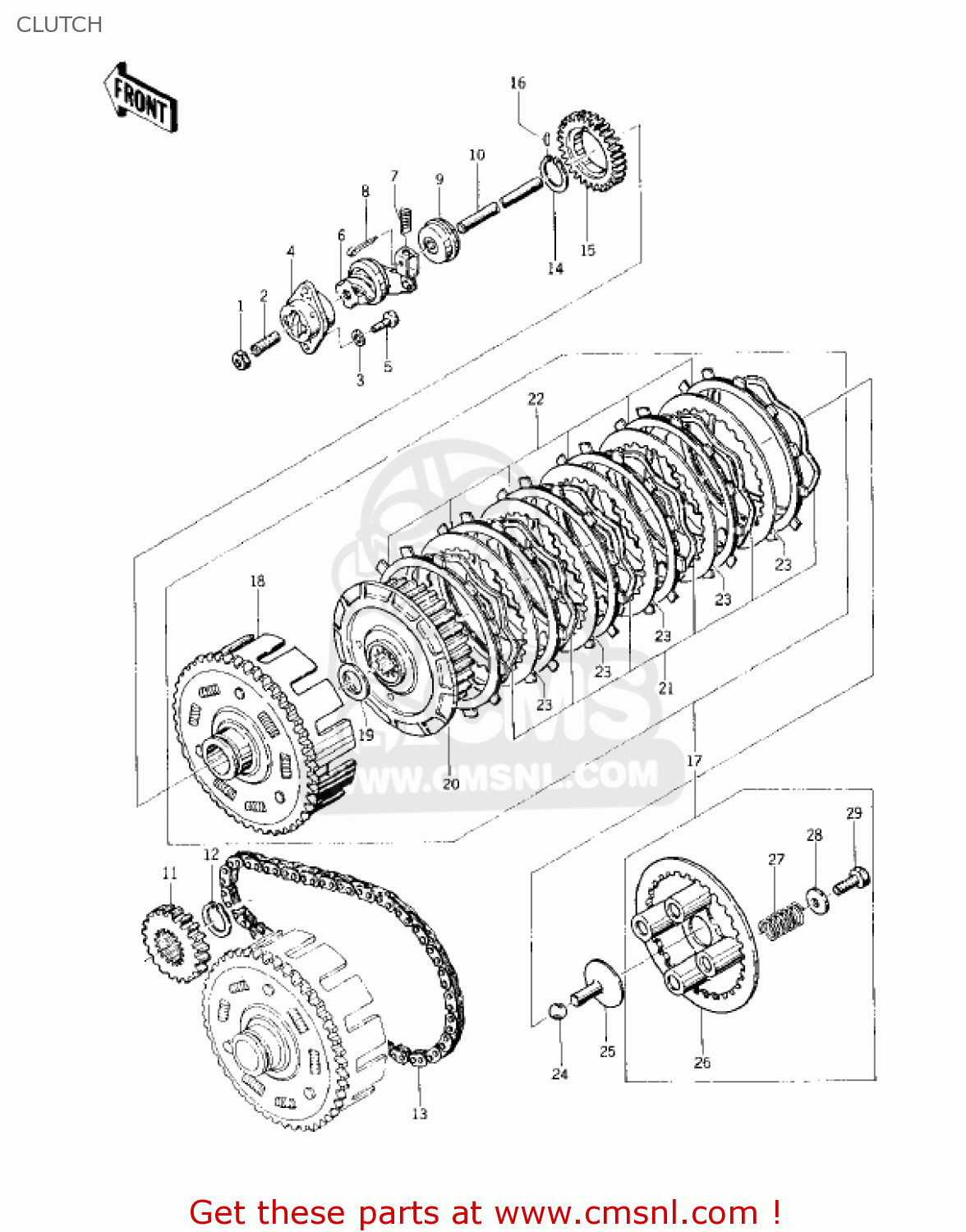 CLUTCH KZ400A2 1978 USA / MPH