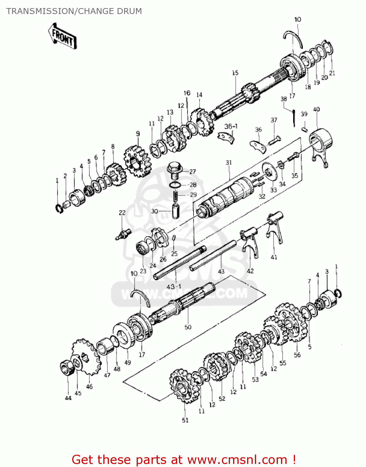 TRANSMISSION/CHANGE DRUM KZ400A2 1978 USA / MPH