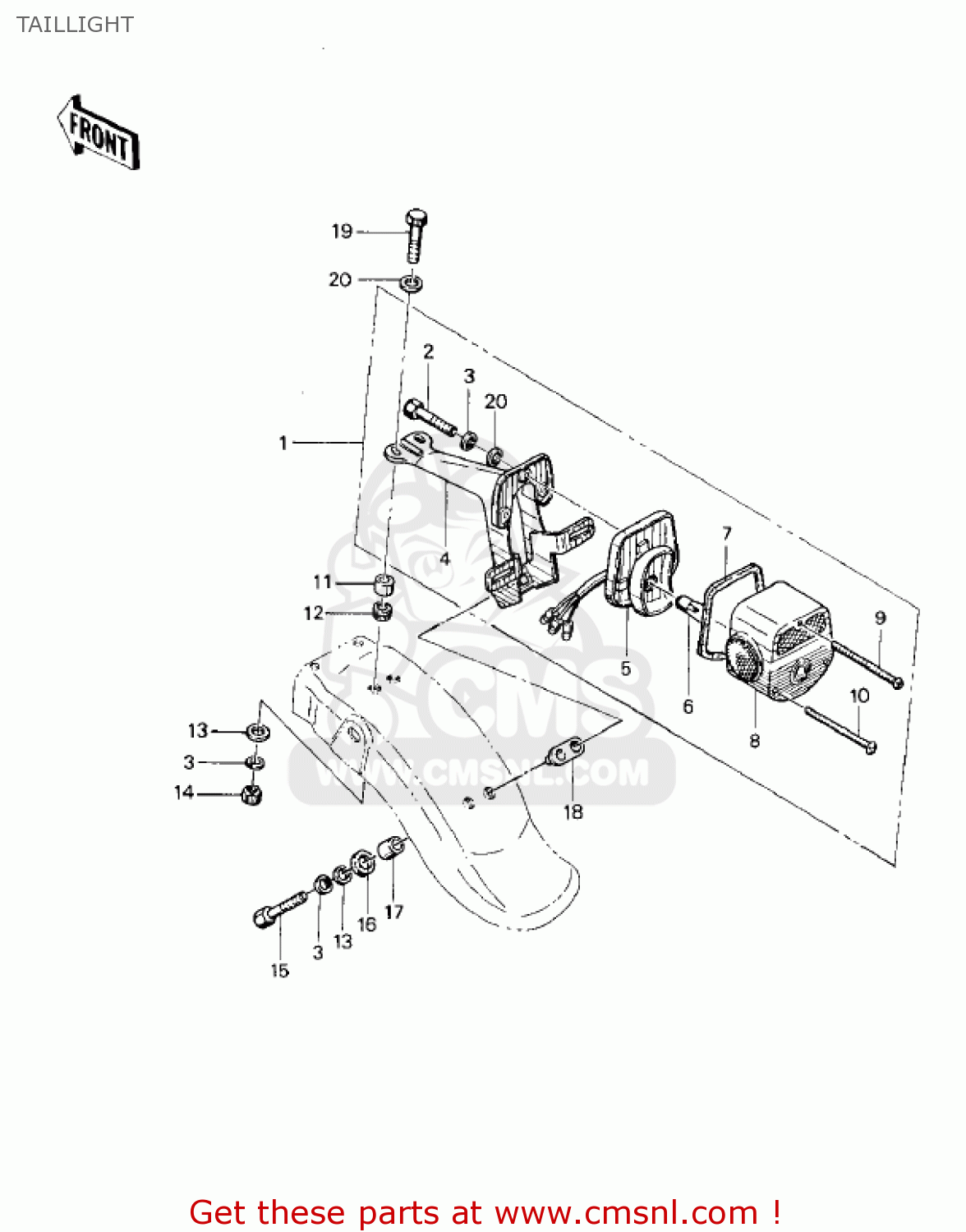 TAILLIGHT KZ400A2 1978 USA / MPH