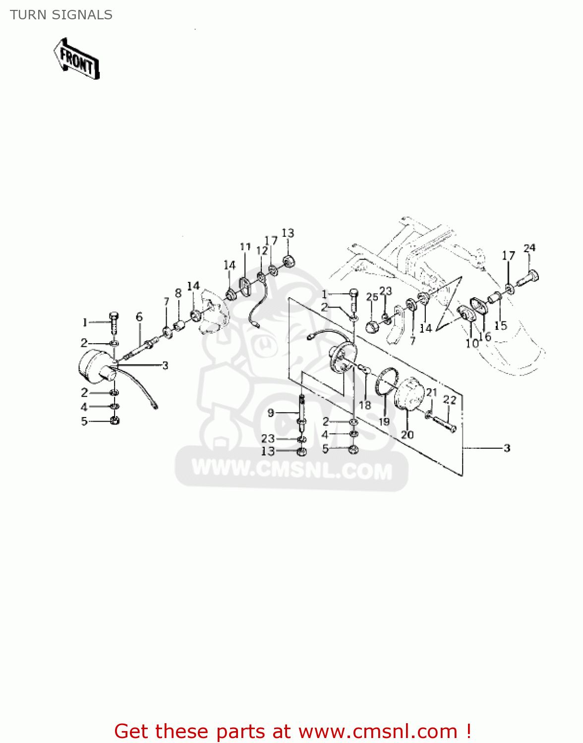 TURN SIGNALS KZ400A2 1978 USA / MPH