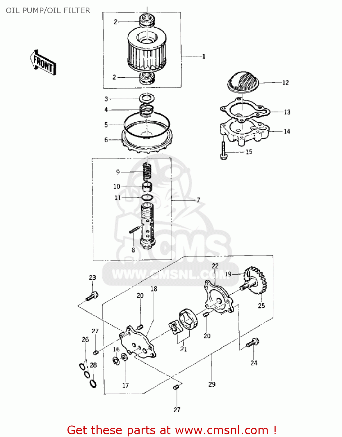 OIL PUMP/OIL FILTER KZ400A2 1978 USA / MPH