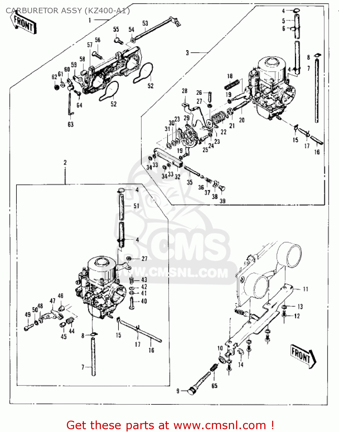 CARBURETOR ASSY (KZ400-A1) KZ400A2 1978 USA / MPH