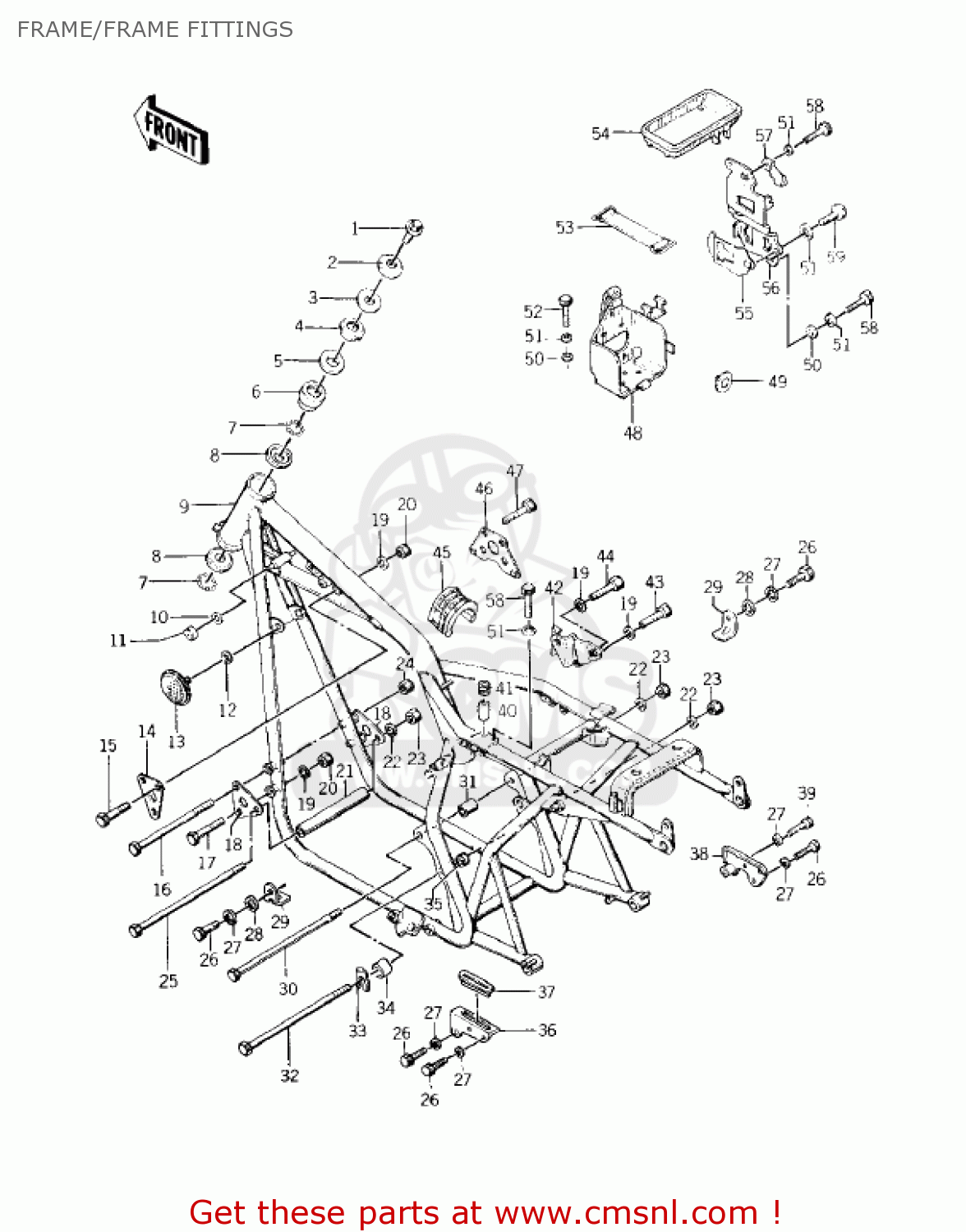 FRAME/FRAME FITTINGS KZ400A2 1978 USA / MPH